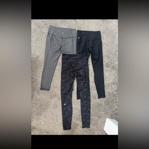 Athleta & Fabletics Black High-Waisted Leggings Medium Tall